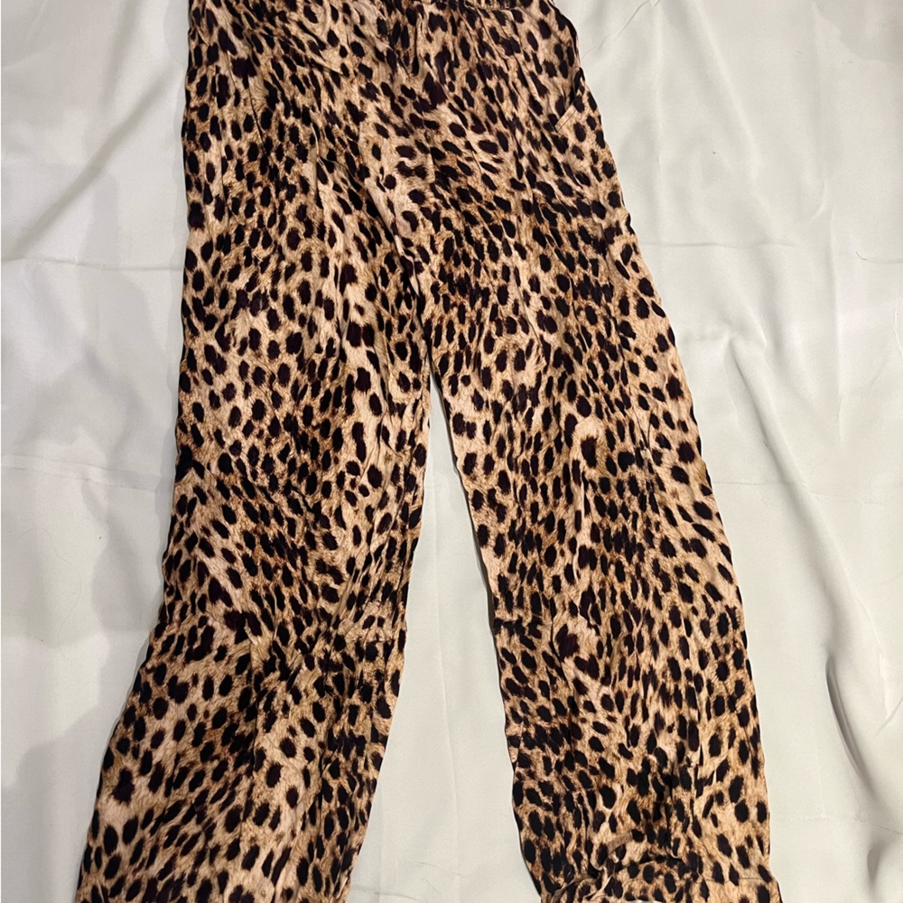 FIGUE- Theodora Leopard-Print Wide-Leg silk Pants